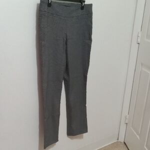 Hilary Radley Gray Straight Leg Dress Pants